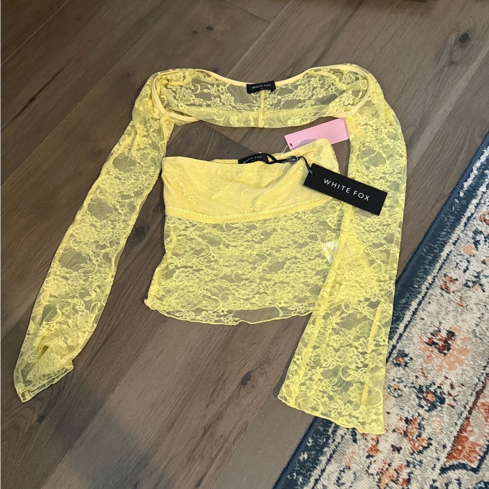 Yellow Lace Women's Top